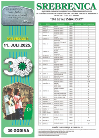 Raspored organizovanog prevoza učesnika obilježavanja 30.godišnjice genocida nad Bošnjacima "Sigurne zone UN-a" Srebrenica-Potočari 11.07.2025.godine